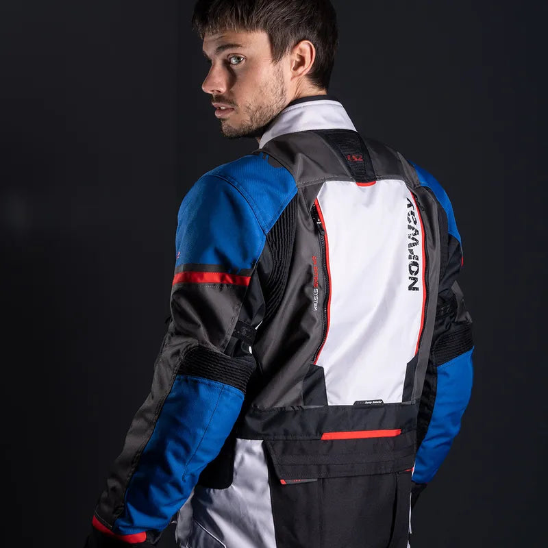 LS2 NORWAY MENS JACKET BLACK GREY BLUE – - Main Image