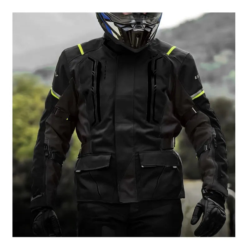 LS2 Narvik Man Jacket Grey Black Hi-VI Yellow