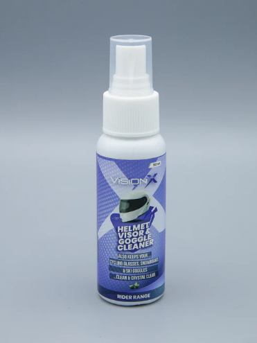 Helmet Visor / Goggle Cleaner 250ml & 50ml Vision X