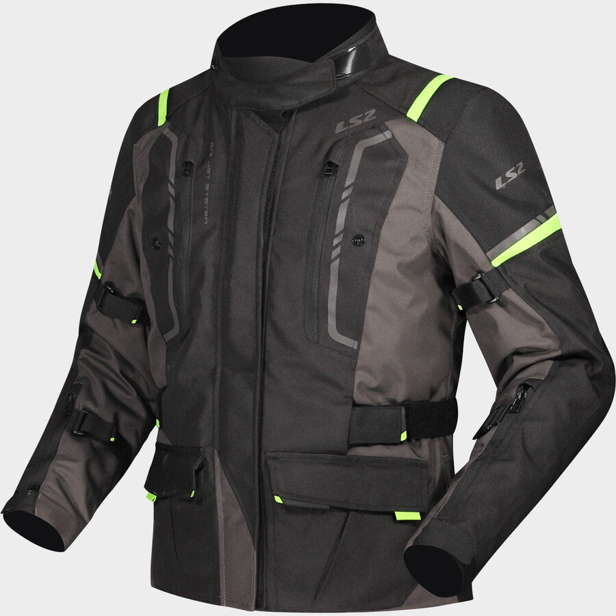 LS2 Narvik Lady Jacket Black Hi-Vi Yellow