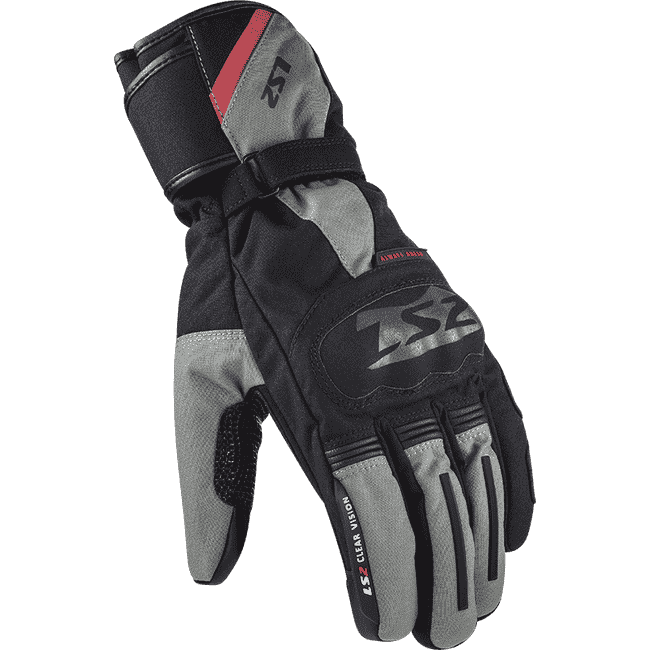 LS2 Snow Man Glove Black Grey