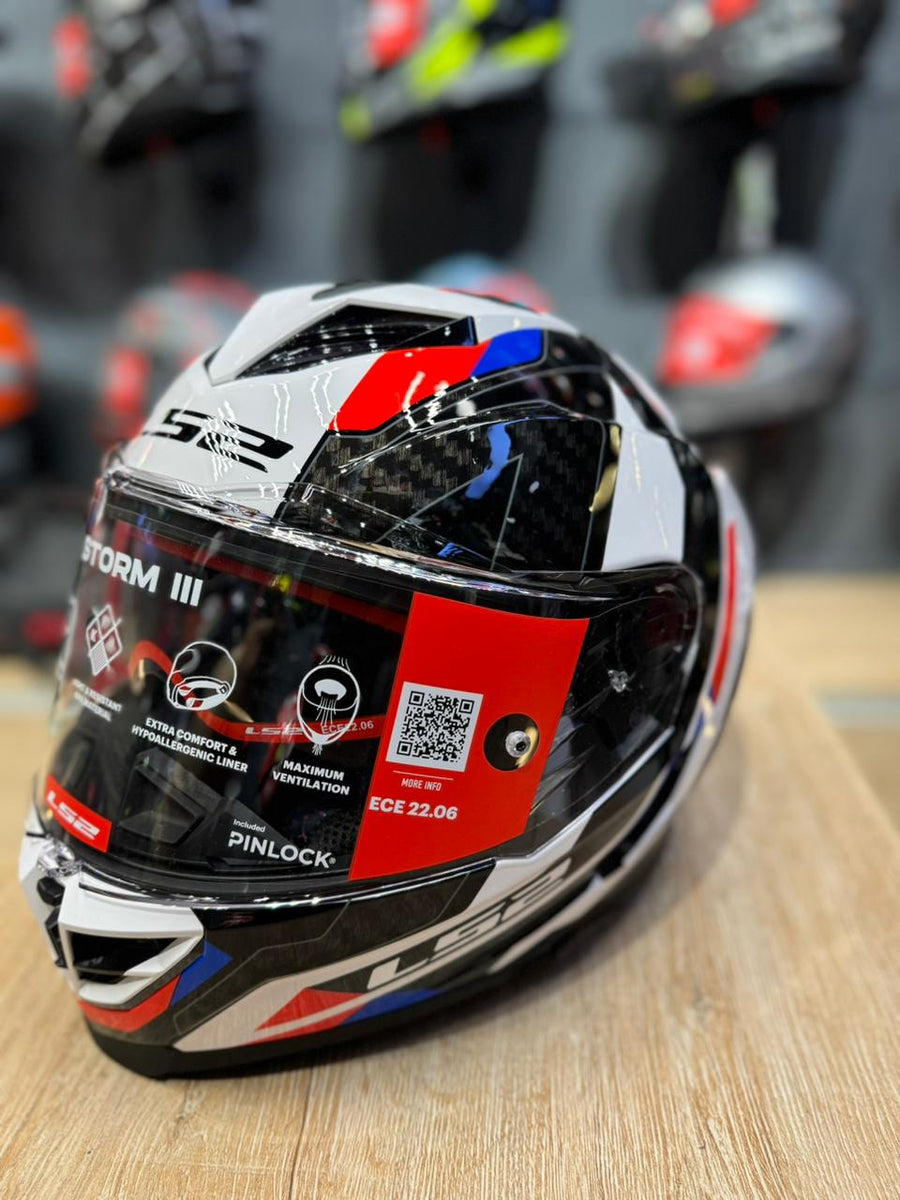 FF818 STORM III SPORY WHITE BLUE RED – www.ls2helmetspk.com
