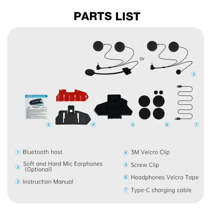 Hero 2nd Helmet Bluetooth fitting Kit