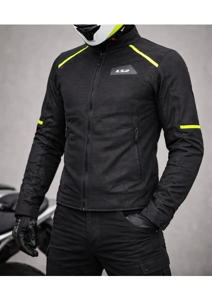 LS2 BREEZE MAN JACKET BLACK YOLLOW