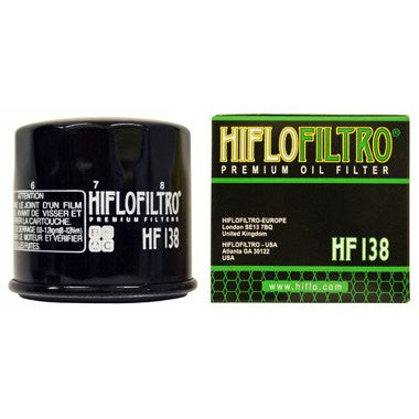 Hiflo Oil Filter for Arctic Cat, Aprilia Kawasaki, Kymco, Suzuki HF138